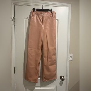 Kittenish Pink Faux Leather Pants Size Medium